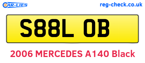 S88LOB are the vehicle registration plates.