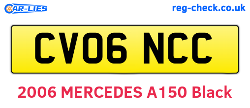 CV06NCC are the vehicle registration plates.