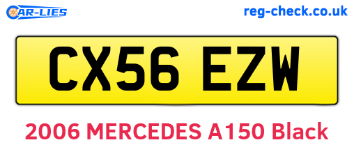 CX56EZW are the vehicle registration plates.