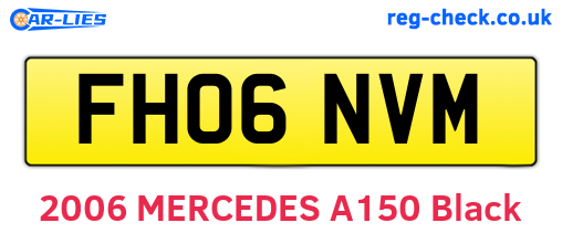 FH06NVM are the vehicle registration plates.