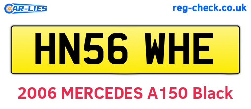 HN56WHE are the vehicle registration plates.