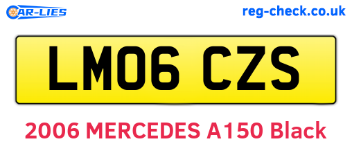LM06CZS are the vehicle registration plates.