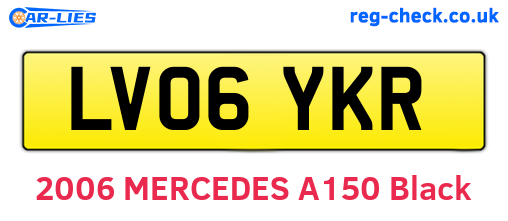 LV06YKR are the vehicle registration plates.