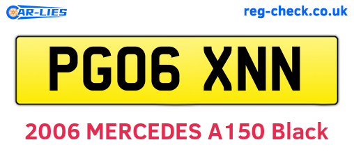 PG06XNN are the vehicle registration plates.