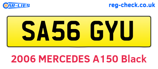 SA56GYU are the vehicle registration plates.