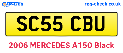 SC55CBU are the vehicle registration plates.