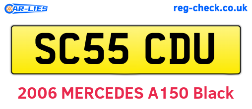 SC55CDU are the vehicle registration plates.