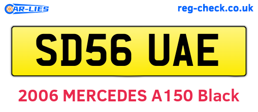 SD56UAE are the vehicle registration plates.