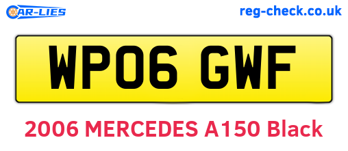 WP06GWF are the vehicle registration plates.