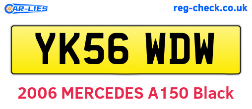 YK56WDW are the vehicle registration plates.