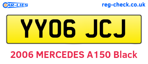 YY06JCJ are the vehicle registration plates.