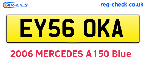 EY56OKA are the vehicle registration plates.