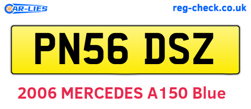 PN56DSZ are the vehicle registration plates.