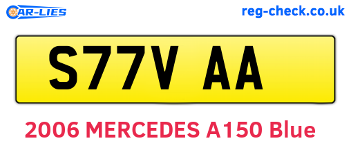 S77VAA are the vehicle registration plates.