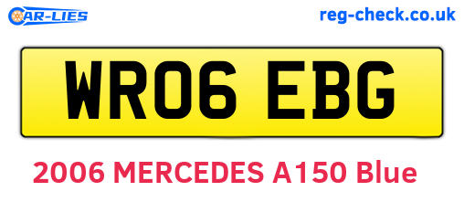 WR06EBG are the vehicle registration plates.
