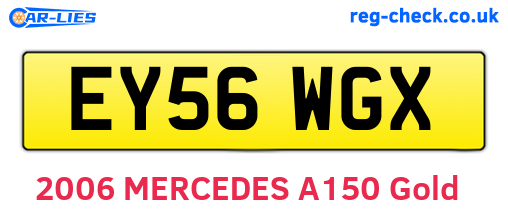 EY56WGX are the vehicle registration plates.