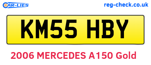 KM55HBY are the vehicle registration plates.
