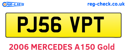 PJ56VPT are the vehicle registration plates.