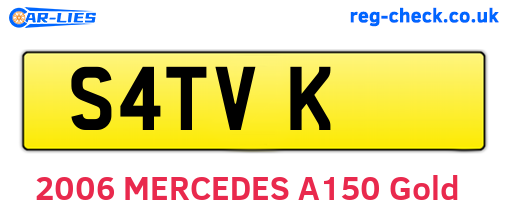 S4TVK are the vehicle registration plates.