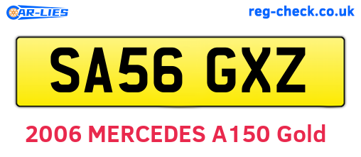 SA56GXZ are the vehicle registration plates.