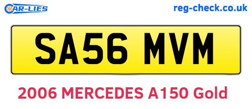 SA56MVM are the vehicle registration plates.