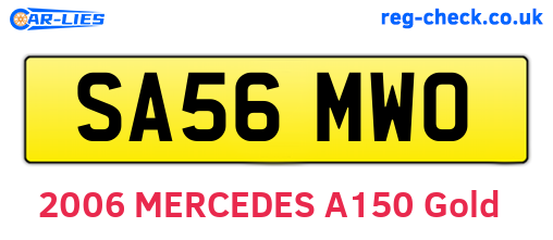 SA56MWO are the vehicle registration plates.