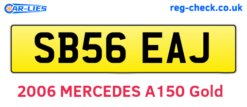 SB56EAJ are the vehicle registration plates.