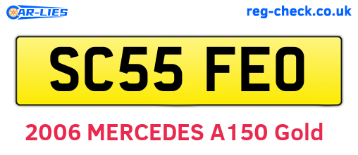 SC55FEO are the vehicle registration plates.