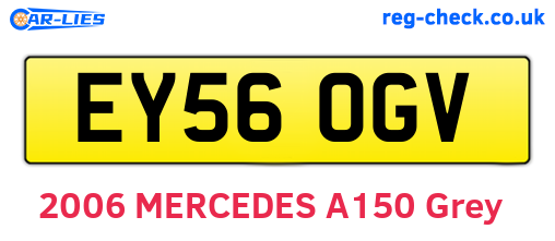 EY56OGV are the vehicle registration plates.