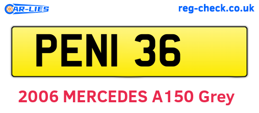 PEN136 are the vehicle registration plates.