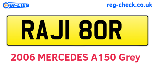 RAJ180R are the vehicle registration plates.