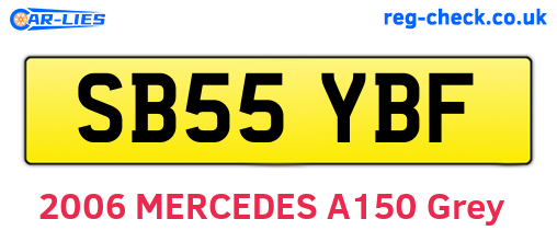 SB55YBF are the vehicle registration plates.