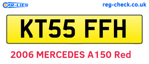 KT55FFH are the vehicle registration plates.