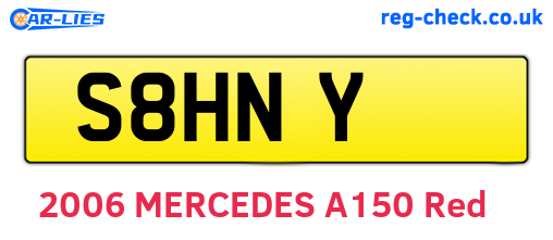 S8HNY are the vehicle registration plates.