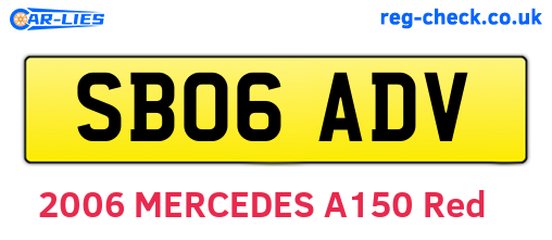 SB06ADV are the vehicle registration plates.