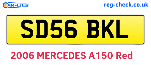SD56BKL are the vehicle registration plates.