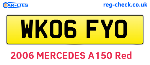 WK06FYO are the vehicle registration plates.