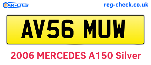 AV56MUW are the vehicle registration plates.