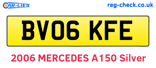 BV06KFE are the vehicle registration plates.