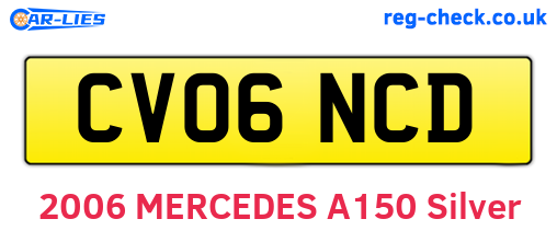 CV06NCD are the vehicle registration plates.