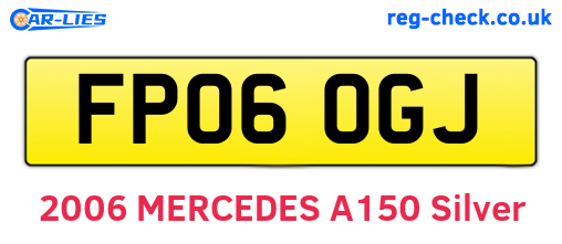 FP06OGJ are the vehicle registration plates.