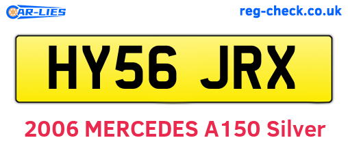 HY56JRX are the vehicle registration plates.