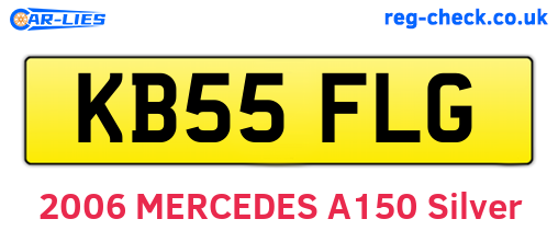 KB55FLG are the vehicle registration plates.