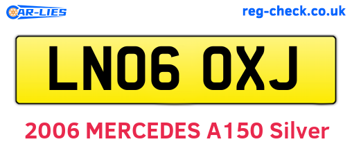 LN06OXJ are the vehicle registration plates.
