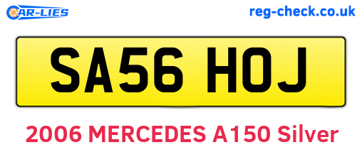 SA56HOJ are the vehicle registration plates.