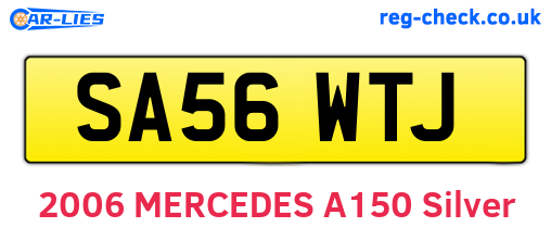 SA56WTJ are the vehicle registration plates.