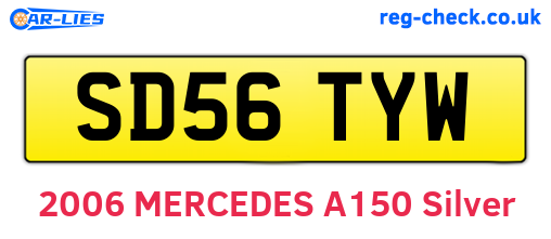 SD56TYW are the vehicle registration plates.