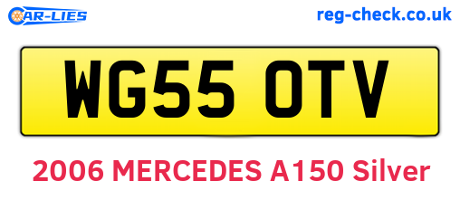 WG55OTV are the vehicle registration plates.
