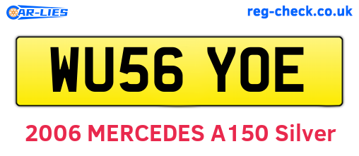 WU56YOE are the vehicle registration plates.