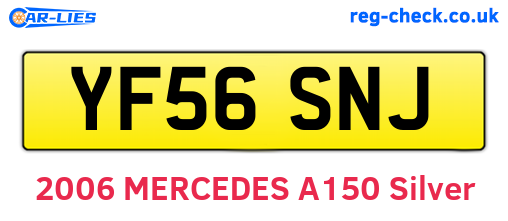 YF56SNJ are the vehicle registration plates.